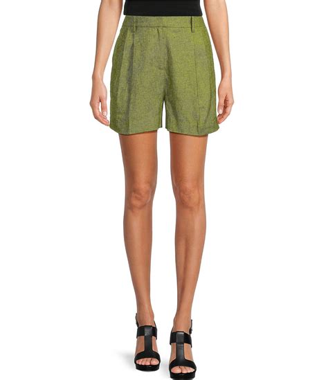 michael kors pleated linen shorts|michael kors men's stretch shirt.